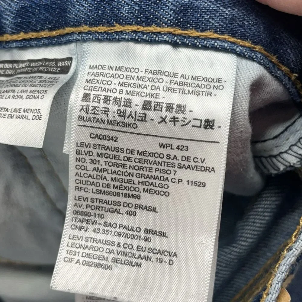 LEVI LEVIS 505 REGULAR FIT MENS JEANS SIZE‎ 42 X 32 RED TAB